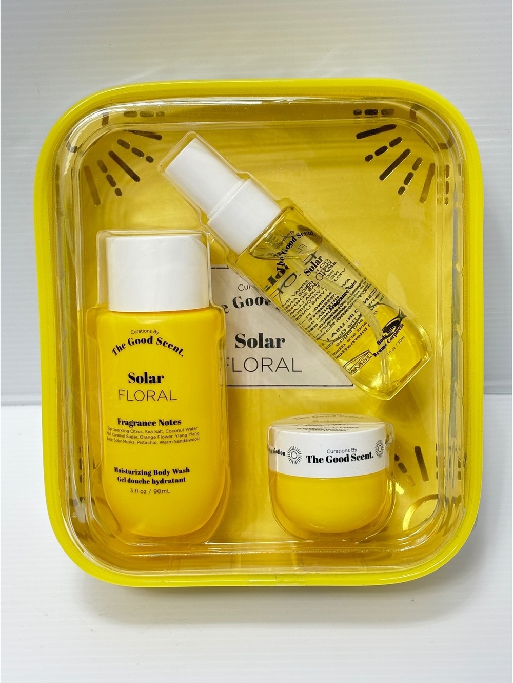 The Good Scent Solar Floral Travel Set -Moisturizing Body Wash,Body Oil & Lotion